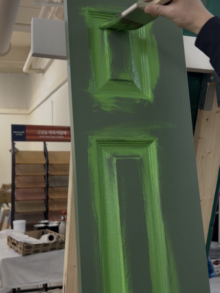 던 에드워드 페인트 실습 사진.